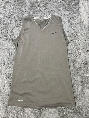 Nike Gray Pro Combat Tank Top L